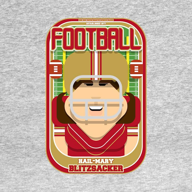 American Football Red and Gold - Hail-Mary Blitzsacker - June version by Boxedspapercrafts